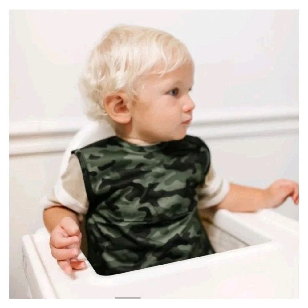 Ryan & Rose x BapronBaby Cutie Bapron Camo Toddler Bib Apron Green Camo 6m-3T